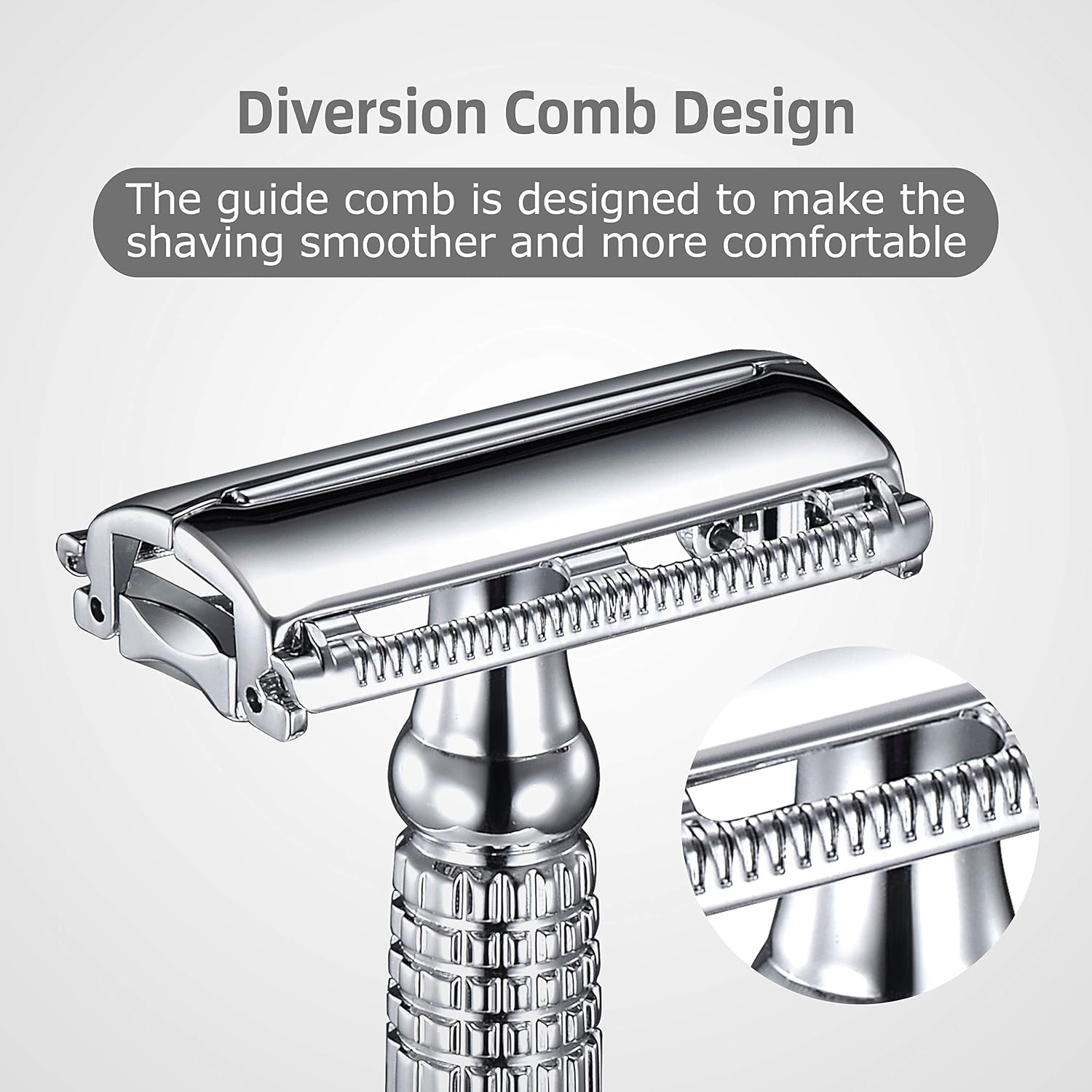 BAILI Butterfly Double Edge Safety Razor Rust-proof Reusable Manual Stainless DE Wet Shaving for Men Women with Mirrored Travel Case BD179C - Image 5
