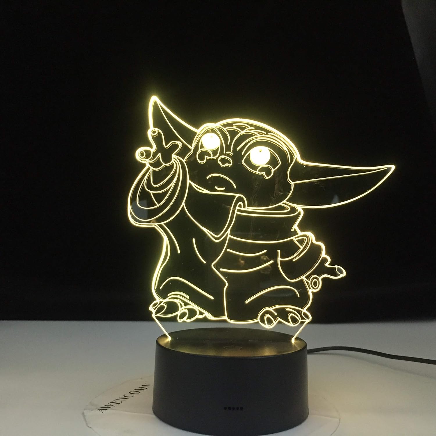 3d Led Night Light Star Wars Baby Yoda Figure for Kids Bedroom