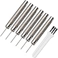 PortPlugs Sim Card Removal Tool - Universal Ejection Pin for iPhone, iPad, Samsung Galaxy & Android Devices - Includes Cleaning Brush for All Models | Silver (6-Pack)