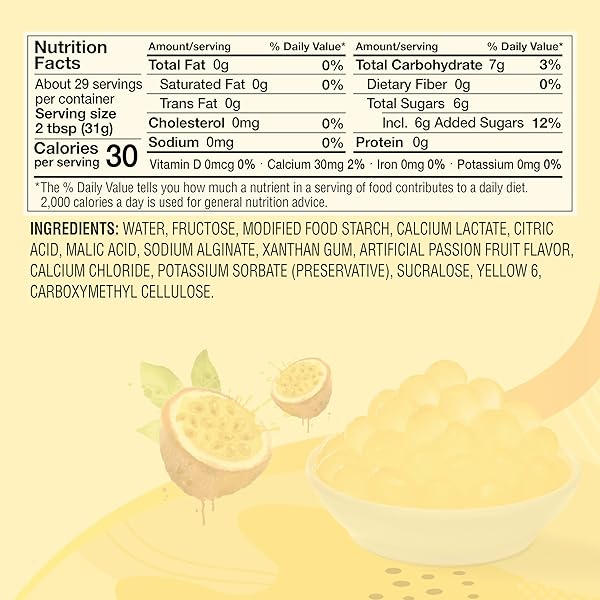 J WAY BURSTING POPPING PASSION FRUIT BOBA PEARL – PASSION FRUIT POPPING BOBA – TAPIOCA POPPING BOBA PASSION FRUIT – 2 LBS