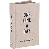 Canvas One Line a Day: A Five-Year Memory Book (Yearly Memory Journal and Diary, Natural Canvas Cover)