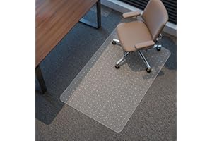 Kuyal Office Chair Mat for Carpet, 32x49 Clear Heavy Duty Computer Chair Mat, Under Desk Protector Carpeted Floors Mat, Easy Chair Movement,Ship Flat