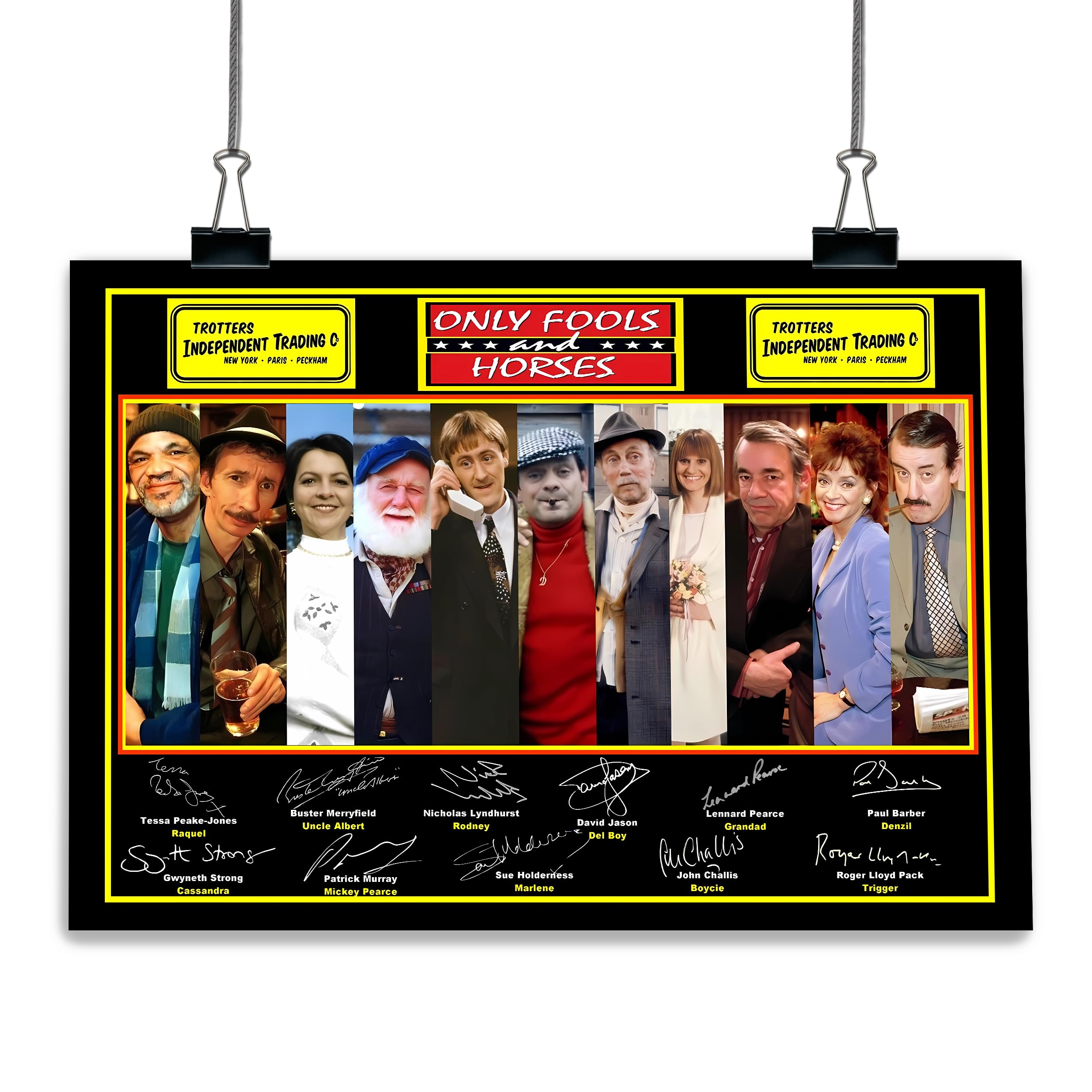 A3 Poster Only Fools and Horses Cast Signed/Autographed Print. David Jason, Nicholas Lyndhurst etc. (A3 Print 42cm x 29.7cm)