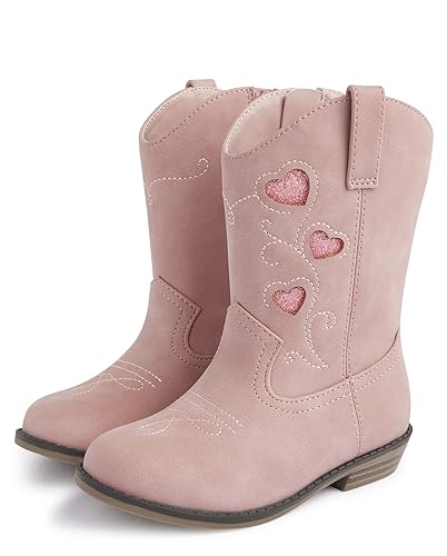 Gymboree, and Toddler Girls Cowgirl Boots,WESTERN LT PINK,10 in