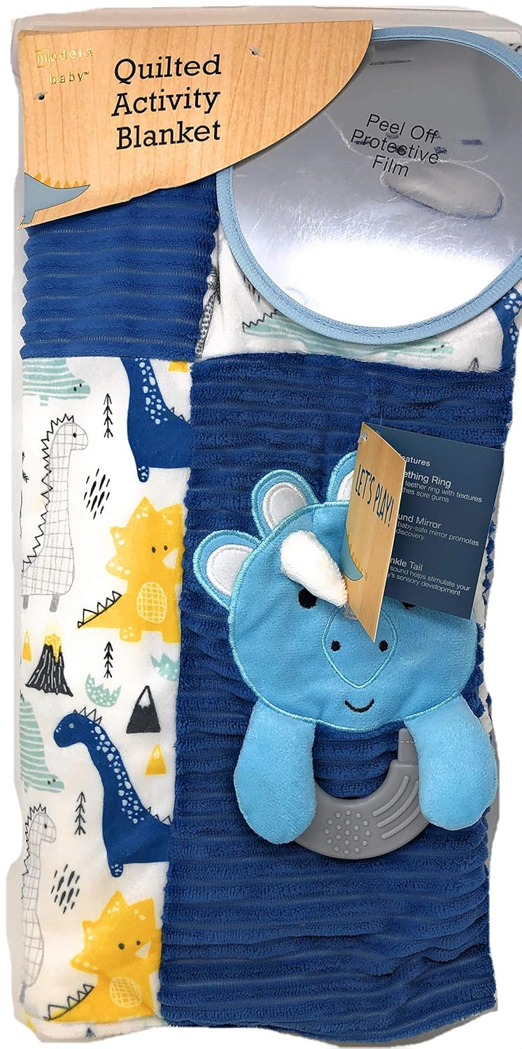 Modern Baby Lets Play Dinos Quilted 