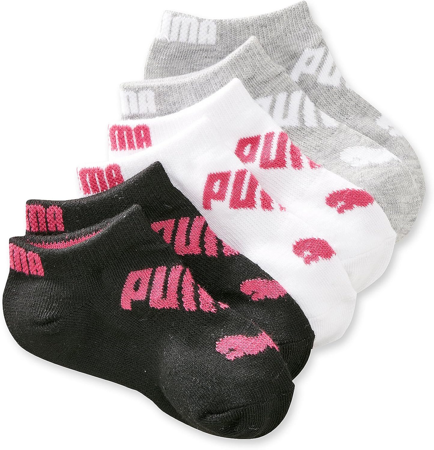 PUMA Girls' 6pack Assorted LowCut Socks Clothing