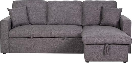 Amazon Com Vitorio Divani Sectional Couch With Pull Out Sofa Bed