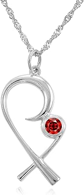 mother child pendant with birthstone