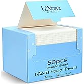 LèVora's™ Face Towels Extra Large Disposable Face Towels for Sensitive Skin, Ultra Soft Dry Wipes, Makeup Remover & Skincare Towelette, Lint-Free, 50 Count 1 Pack