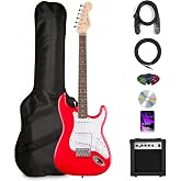 Fender Squier Stratocaster - Torino Red Bundle with Amplifier, Gig Bag, Strap, Instrument Cable, Picks, and Austin Bazaar Instructional DVD