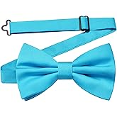 Branduce Solid Color Pre-tied Bow Tie Quality Adjustable Bowtie for Men Party Wedding