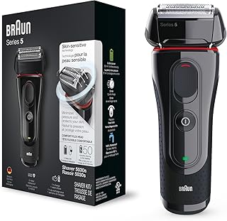 Braun Series 5 elektrischer Rasierer 5030s , mit Präzisionstrimmer, schwarz/rot