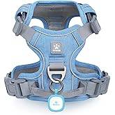 Pawaii No Pull Dog Harness with Pet ID Tag,Reflective Strips No Choke Front O Ring Breathable Mesh Adjustable Soft Padded Pet Vest with Easy Control Handle for Small Dogs