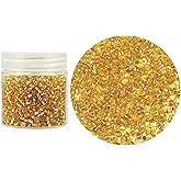 Bala&Fillic Clear Golden Lined Color 4mm Seed Beads About 1400pcs in Box 6/0 Glass Craft Seed Beads for Jewelry Making, Hole 1.2mm (Clear Golden Lined)