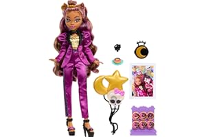 Monster High Doll, Clawdeen Wolf in Monster Ball Party Fashion with Themed Accessories Including Balloons