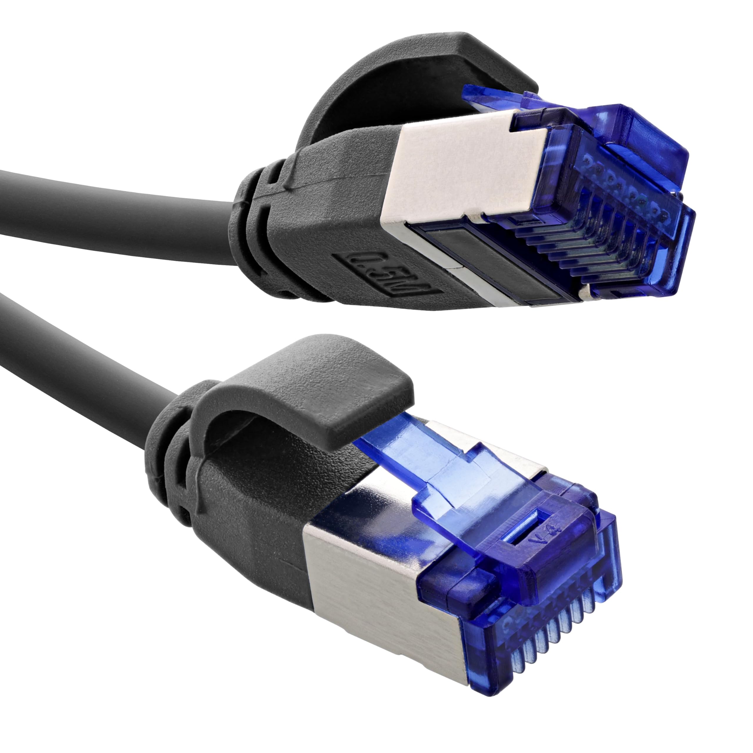 InLine Network Cable 3 m, S/FTP, TPE (LSZH), Cat.6A Patch Cable, 500 Mhz, Slim, Gigabit LAN, Network, Ethernet, Copper, PoE, Black, 74903S