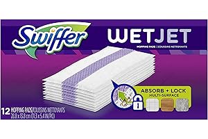 Swiffer 80206985 WetJet Spray Mop Floor Cleaner Pad Refills, 12 Count