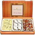 Ghasitaram Gifts Indian Sweets - Diwali Gifts Diwali Sweet - Kaju Katli, Dodha Barfi and Soan Papdi
