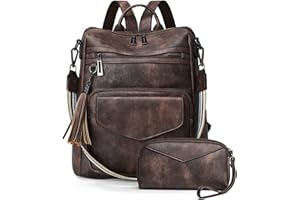 OPAGE Backpack Purse for Women Leather Anti-theft Fashion Designer Travel Backpack Ladies Shoulder Bags With Wristlet