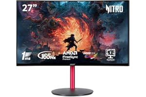 Acer Nitro ED270R MBMIIPHX 27" FHD 1500R Curve PC Gaming Monitor (1920 x 1080), 165Hz, Black, 27-inch