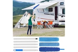 POVTIMS RV Awning Cleaner, 79 Inch Telescopic with 3 Reusable Mop Pads for RV, Truck, Trailer, Car
