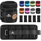Fragraim Adjustable Ankle Weights 1-3/4/5/6/8/10/12/15/20 LBS Pair with Removable Weight for Jogging, Gymnastics, Aerobics, Physical Therapy