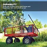 Gorilla Carts Solid Steel Utility Wagon 800 lb Capacity 4 Wheel Pneumatic Tires view 4
