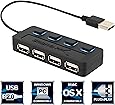 Sabrent 4-Port USB 2.0 Hub with Individual Power Switches and LEDs (HB-UMLS)