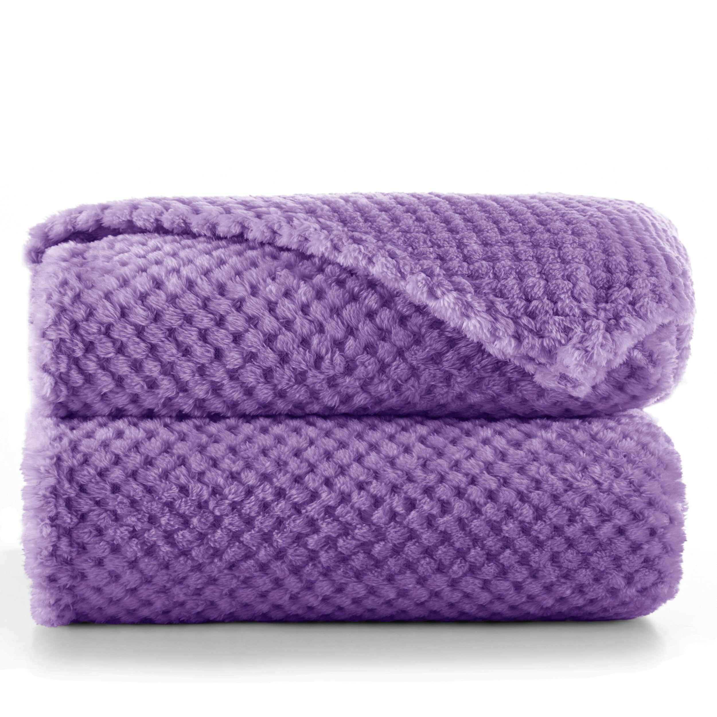 DecoKing 66133 Cuddle Blanket 70 x 150 cm Purple Microfibre Blanket Fleece Blanket Bedspread Fleece Soft Cuddly Scandinavian Style Violet Lilac Henry