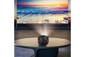 YT200 Portable Mini Projector for Smartphones — Compact 110mm ABS Home Entertainment Projector with -and-Play Setup, Headphon