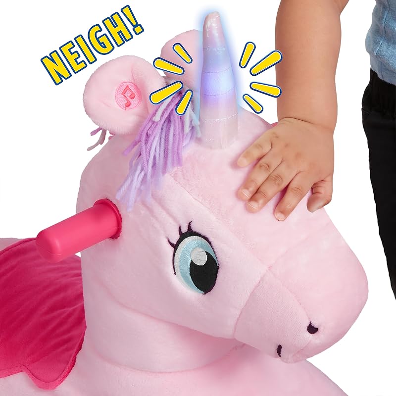 Shimmer The Magical Touch Unicorn con Luces y Sonidos interactivos, Rosa, de 1 a 3 años