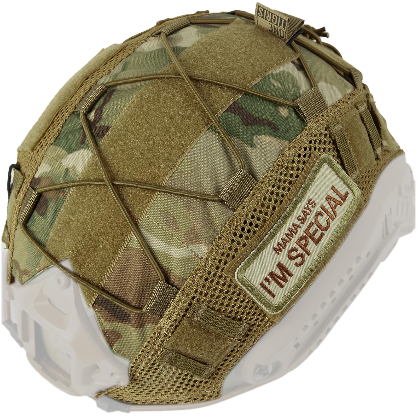 OneTigris Camocolor Helmet Cover Airsoft Helmet Without Helmet for FAST PJ Helmet in Size M/L(for FAST PJ Helmet in Size M/L)