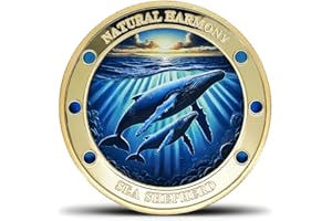 Natural Harmony Sea Shepherd Challenge Coin Whale Inspirational Design Coins Gift