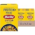 BARILLA Protein+ (Plus) Penne Pasta, 14.5 Ounce (Pack of 12) - plant based pasta - Made from Lentils, Chickpeas & Peas - Non-GMO, Kosher Certified and Vegan