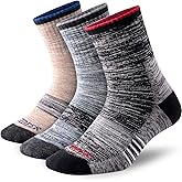 FEIDEER Men's Walking Hiking Socks, Wicking Cushion Quarter Crew Socks for Mens Outdoor Sports, 3/4/5 Pair, 6-15 Size