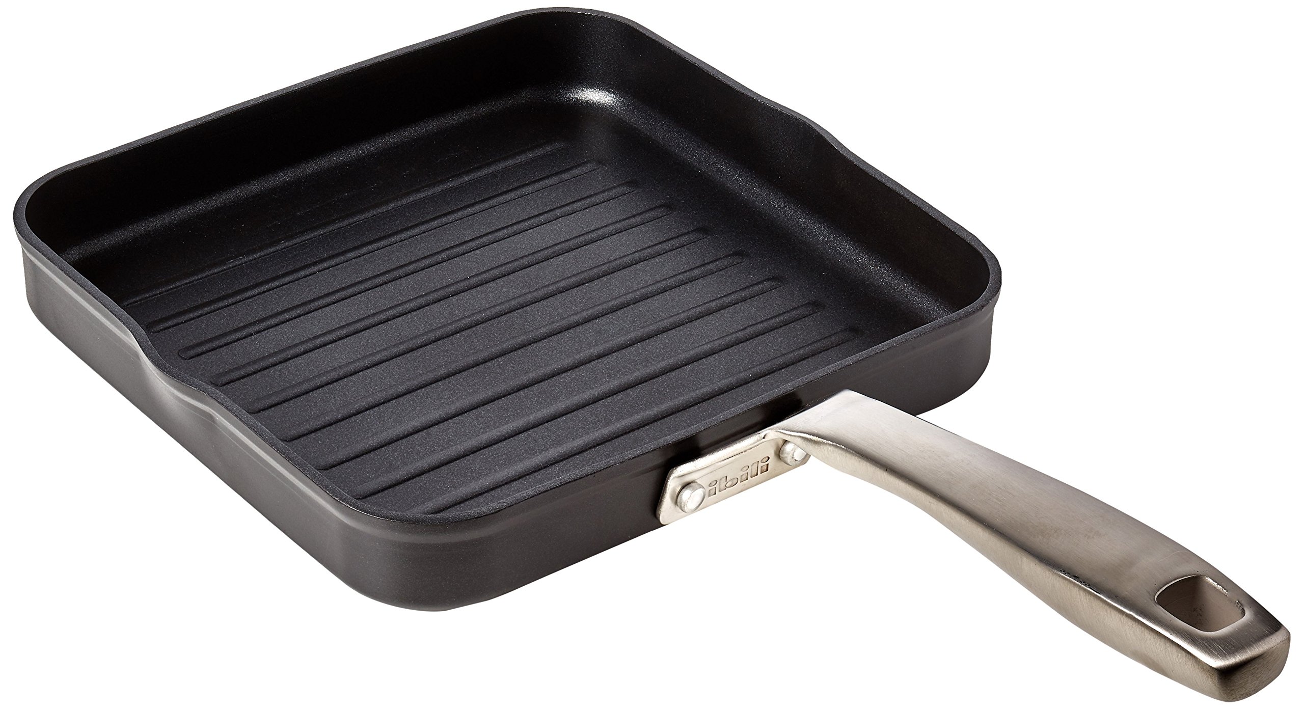 IBILI Titan Grill Pan, 23 cm, Cast Aluminium, Non-Stick, Suitable for Induction Hobs