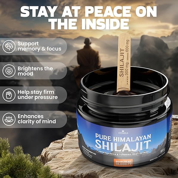 SHILAJIT RESIN SUPPLEMENT – SHILAJIT PURE HIMALAYAN ORGANIC RESIN WITH FULVIC ACID, HUMIC ACID, 85+ TRACE MINERALS AND VITAMINS – ENERGY AND IMMUNE SUPPORT SUPPLEMENT – 30 GRAMS