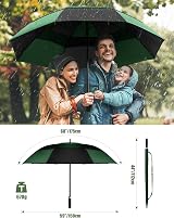 TECKNET Golf Umbrella 68 Inch Windproof Double Canopy Auto Open EVA Grip view 2