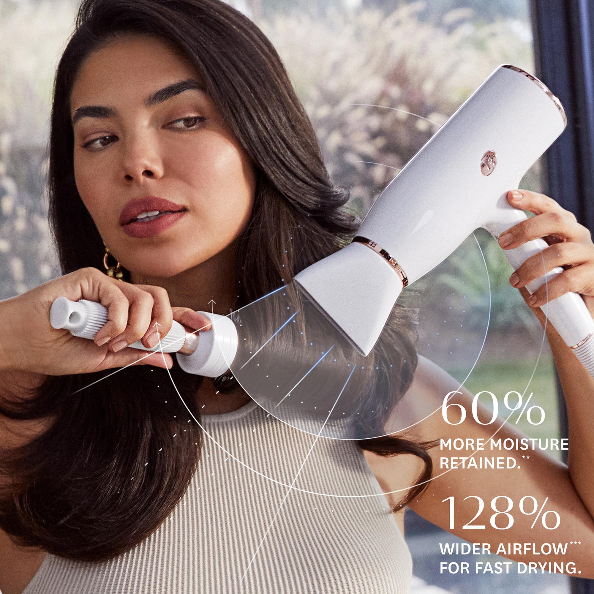 T3 AireLuxe Professional Ionic Hair Dryer and Brush Set, with 5 Heat and 3 Speed Settings, Ion Generator, Cool Shot, Includes Paddle Brush and 2.5