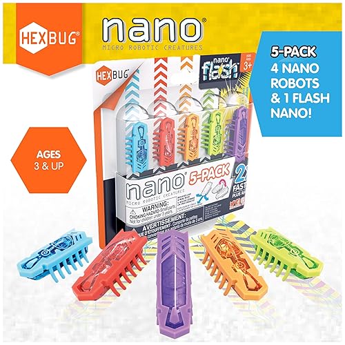 toy vibrating bugs HEXBUG Nano Nitro 5 Pack - Sensory Vibration Toys for Kids and Cats - Tiny  HEX Bug Children's Toy Technology with Batteries Included main image 0