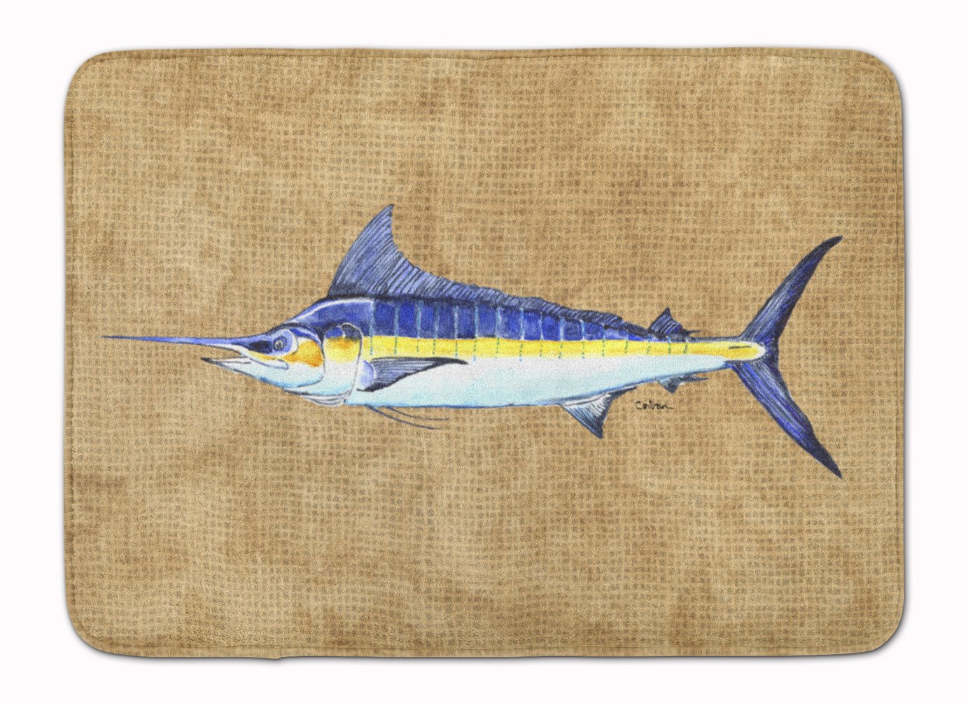 Caroline's Treasures Blue Marlin Floor Mat, Multicolor, 19 inches x 27 inches