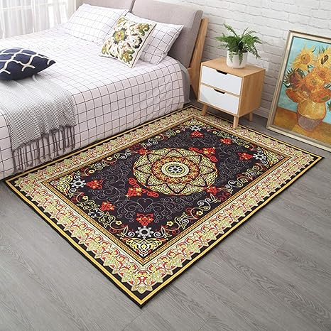Amazon ペルシャ柄 カーペット インテリア 絨毯 カラー 40 60cm カラフル 西海岸風 耐摩耗性 ウォッシャブル ワンルーム リビング 一人暮らし マット カーペット ラグ ラグマット おしゃれ 高級感 ヴィンテージ 豪華 折り畳み可能 モダン 玄関マット オンライン通販