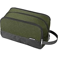 Toiletry Bag Small Nylon Dopp Kit Lightweight Shaving Bag for Men and Women (Army Green)
