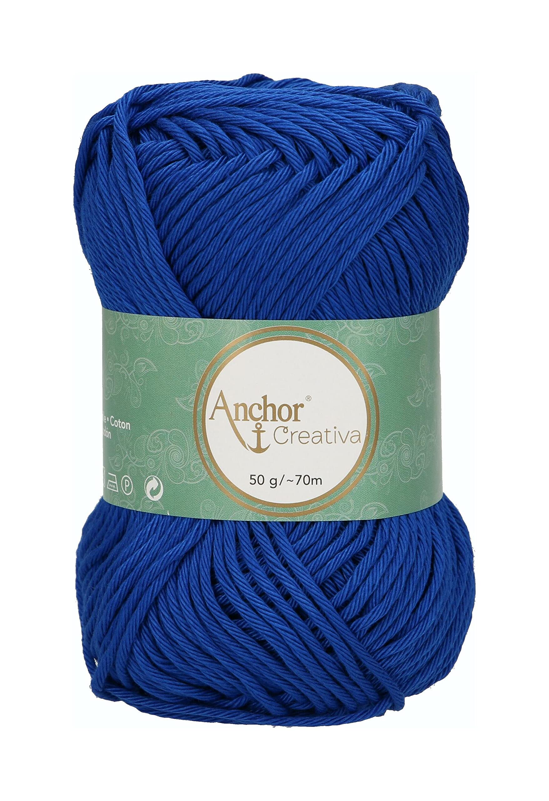 Anchor Crochet Yarn, 100% Cotton, 201, Stärke 8, 70m
