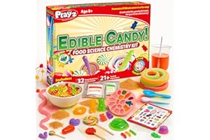 Playz Edible Candy Making Science Kit for Kids Ages 8-12 Years Old - Food Science Chemistry Kid Science Kit with 40 Experiments to Make Your Own Chocolates, Educational Science Kits for Boy & Girls