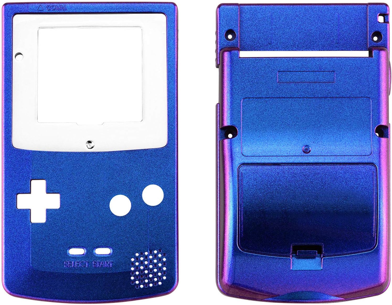 eXtremeRate Chameleon Purple Blue GBC Replacement Full Housing Shell Cover w/Buttons Screws Screwdriver Tools Set for Gameboy Color - Handheld Game Console NOT Included: Computers & Accessories