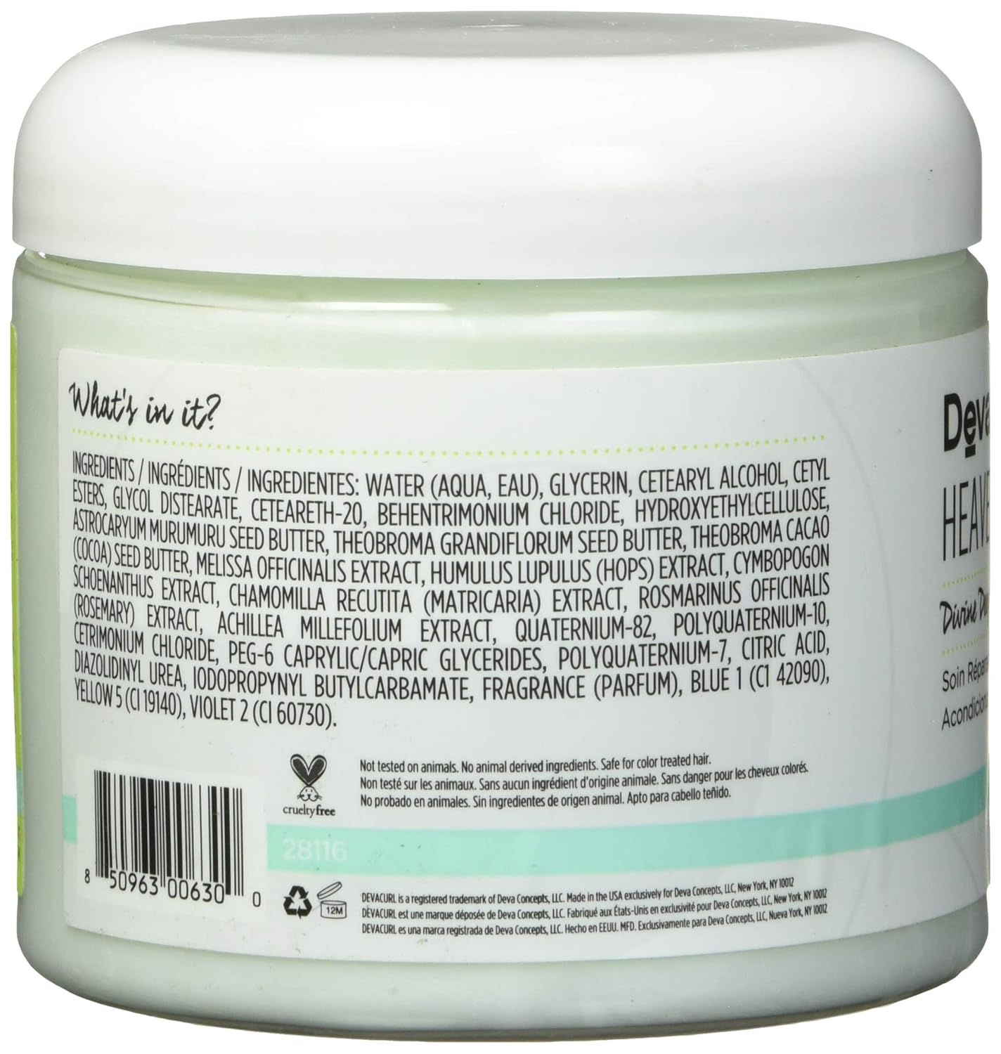 DevaCurl Heaven-in Hair Moisture Treatment, 16 oz : Beauty