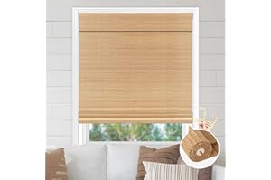 EVOZEN No Tool No Drill Cordless Bamboo Blinds, Bamboo Blinds for Windows Indoor, Bamboo Shades, Light Filtering, Bamboo Wind