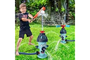 LAZZAROU Water Sprinkler Baseball Toy,2 in 1 Outdoor Water Toys,Fun Summer Games,Kids Summer Water Play for The Backyard,Water Baseball for Kids Boys & Girls Age 3+ Years