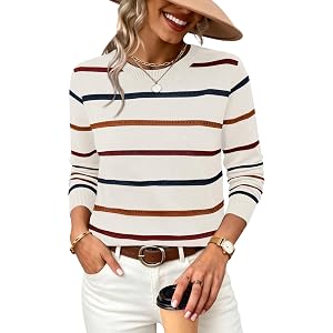WIHOLL Fall Outfits for Women 2026 Hollow Out Knit Sweater Fashion Clothing | Fall Tops for Women,Trendy,Long Sleeve Shirts,B